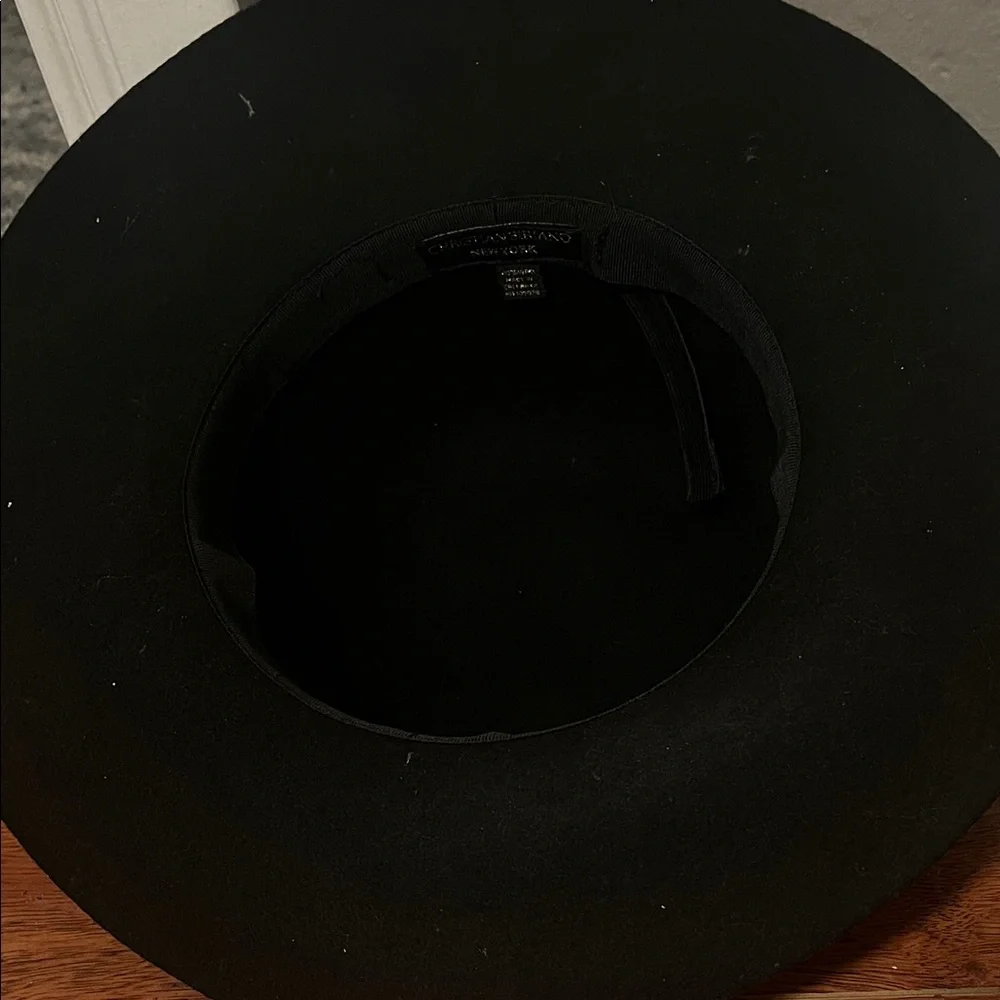 Christian Siriano Black Hat with Chain Detail